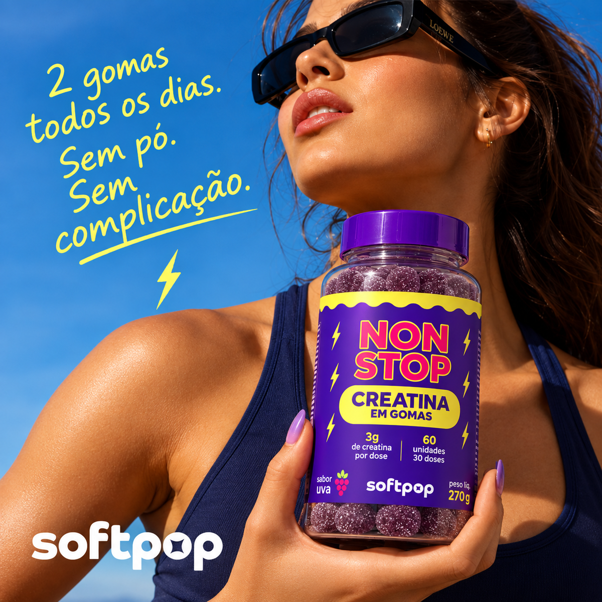 Creatina em Gomas sabor Uva | Non Stop SOFTPOP