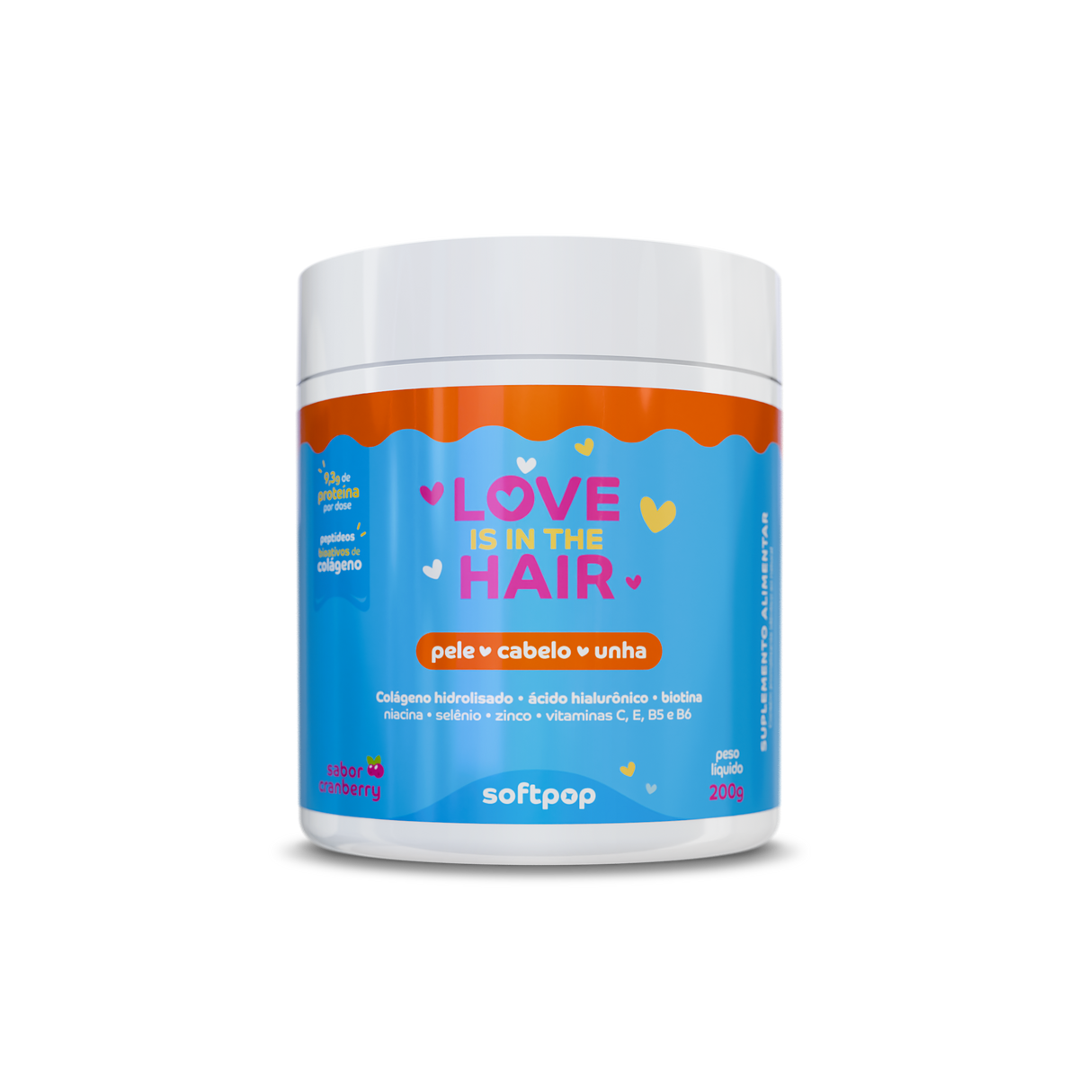 Colágeno em Pó Sabor Cranberry | Love is in the Hair SOFTPOP