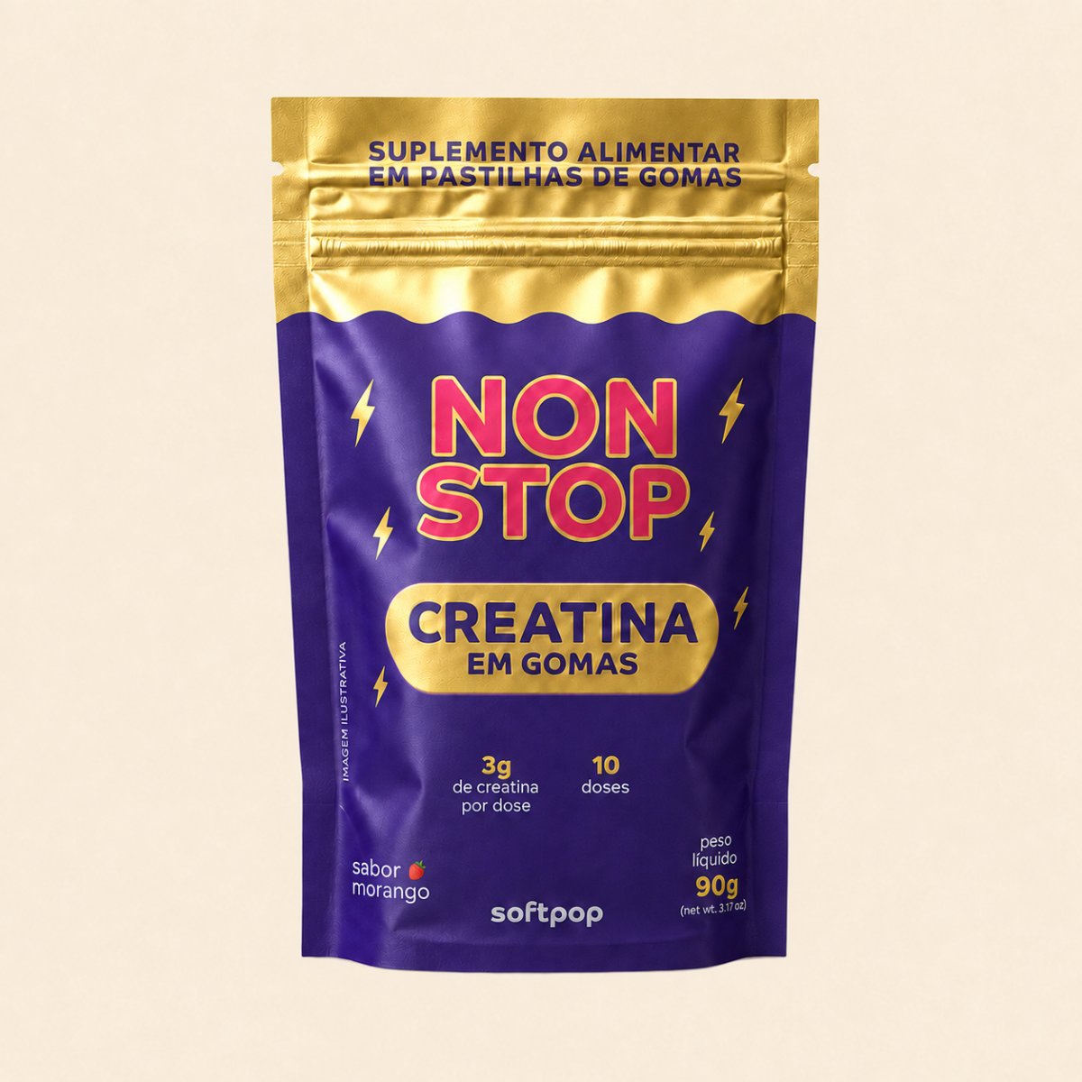 PROMOÇÃO DE LANÇAMENTO | Creatina em Goma Sabor Morango | NON STOP