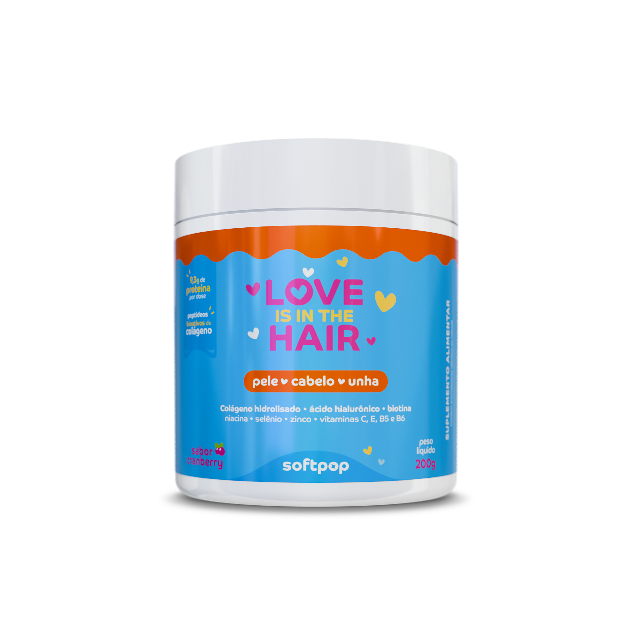 Colágeno em Pó Sabor Cranberry | Love is in the Hair SOFTPOP
